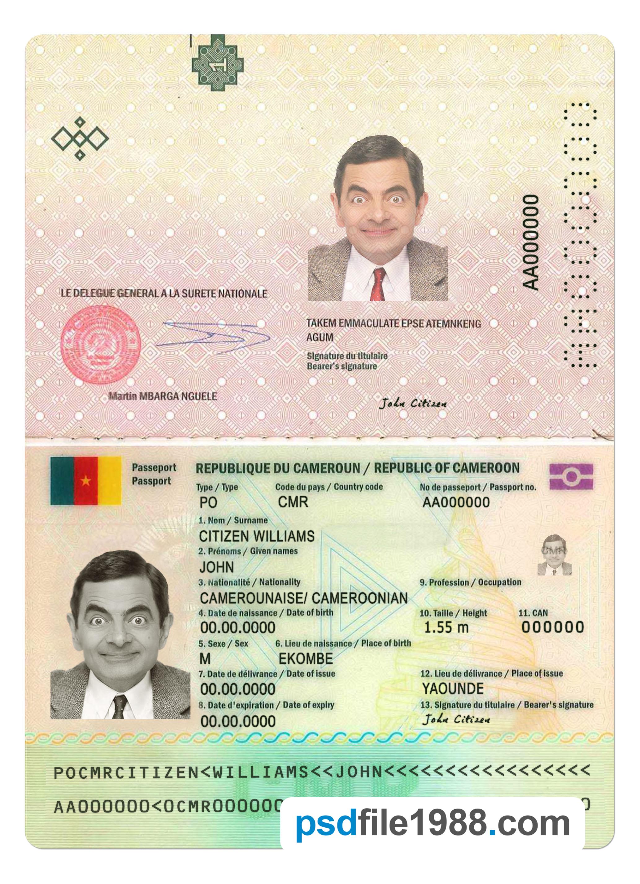 Cameroon Passport 2021-Present